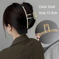 Oversized Metal Hair Claw Hairpin - Large Hollow Hair Grip for Girls, Trendy Hair Accessories