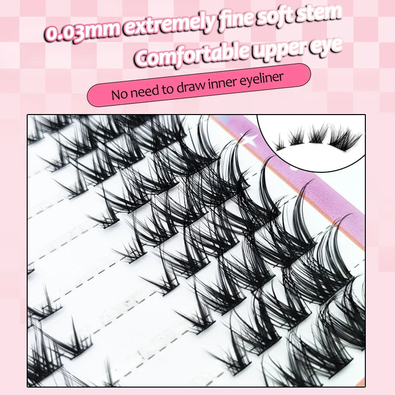 False Eyelashes 80 Bundles Mink 3D Russian Natural Volume Makeover