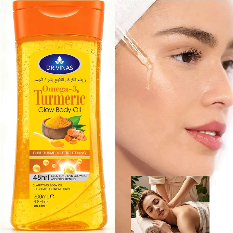 Turmeric Omega-3 Body Oil Set - Moisturizing & Hydrating Skin Care for All Seasons