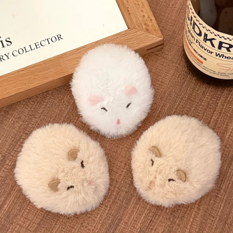 Cute Plush Hamster Hair Clip Set - Versatile Fury Hair Accessories for Kids & Teens