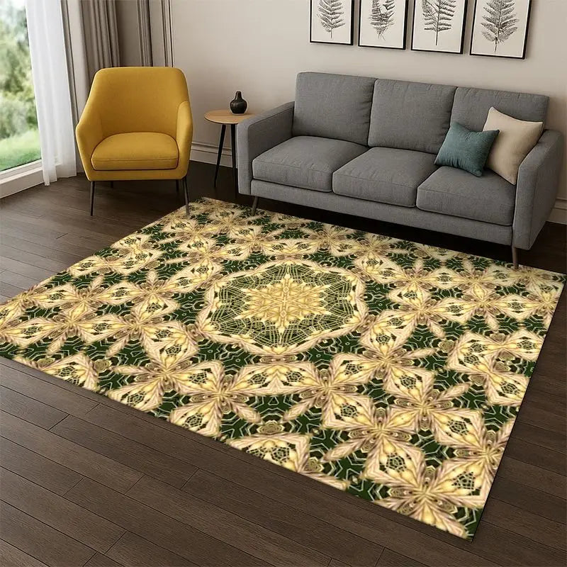 Bohemia Mandala Yoga Carpet Rug for Bedroom Living Room Playroom Non-Slip Doormat