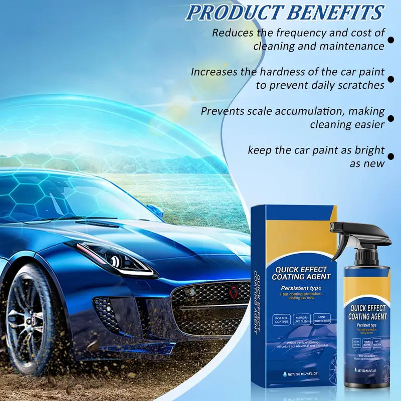 Car Coating Spray 1/2pcs Waterless Quick Wax Scratch Remover Protectant