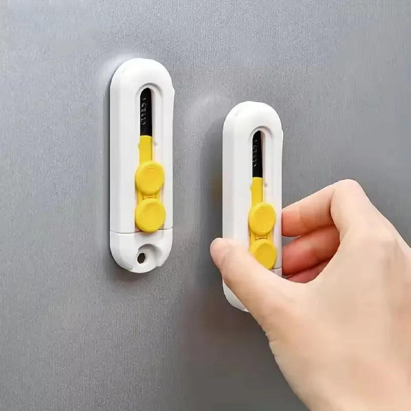 Magnetic Unboxing Knife with Retractable Blade and Safety Lock – Portable Utility Cutter