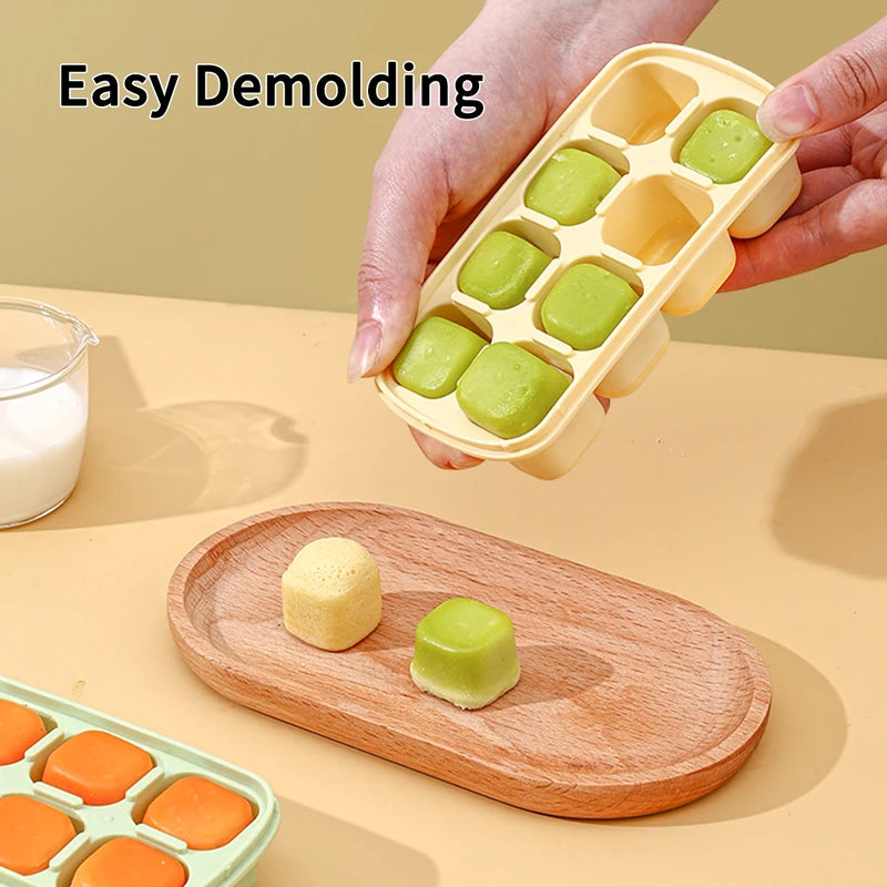 Mini Silicone Ice Cube Tray with Lid - Reusable 8-Grid Mold for Whisky & Drinks
