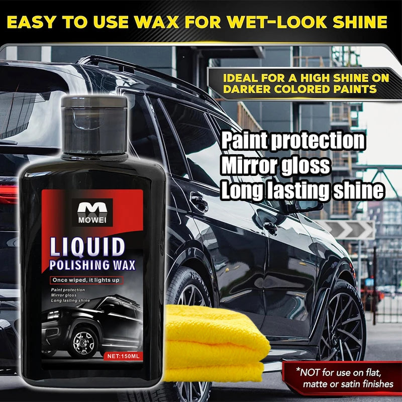 Car Polish and Coating Kit - Scratch, UV Protection, Restores Paint & Headlights