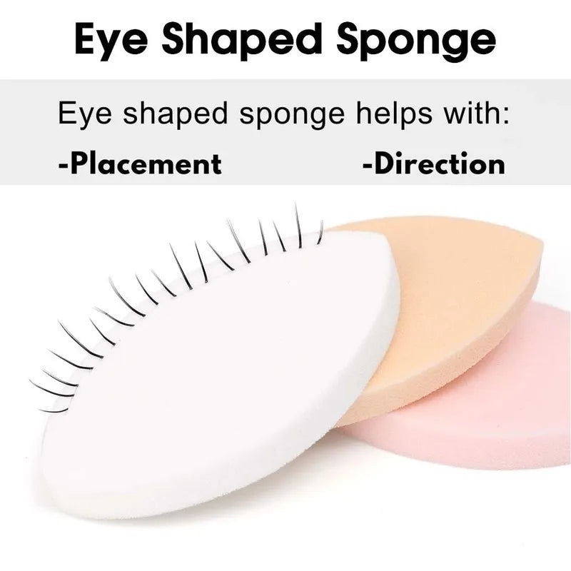 10-50pcs Reusable False Eyelash Extension Sponge Pads - Beginner Makeup Supplies