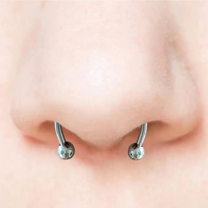 Magnetic Fake Nose Piercing Jewelry Hoop Septum Lip Body Faux Piercing