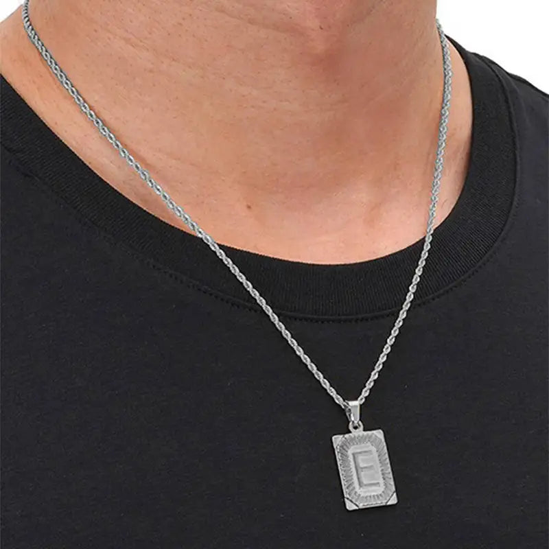 Personalized Gold & Silver Letter Necklace - 18K Gold-Plated Chain Pendant for Men & Women