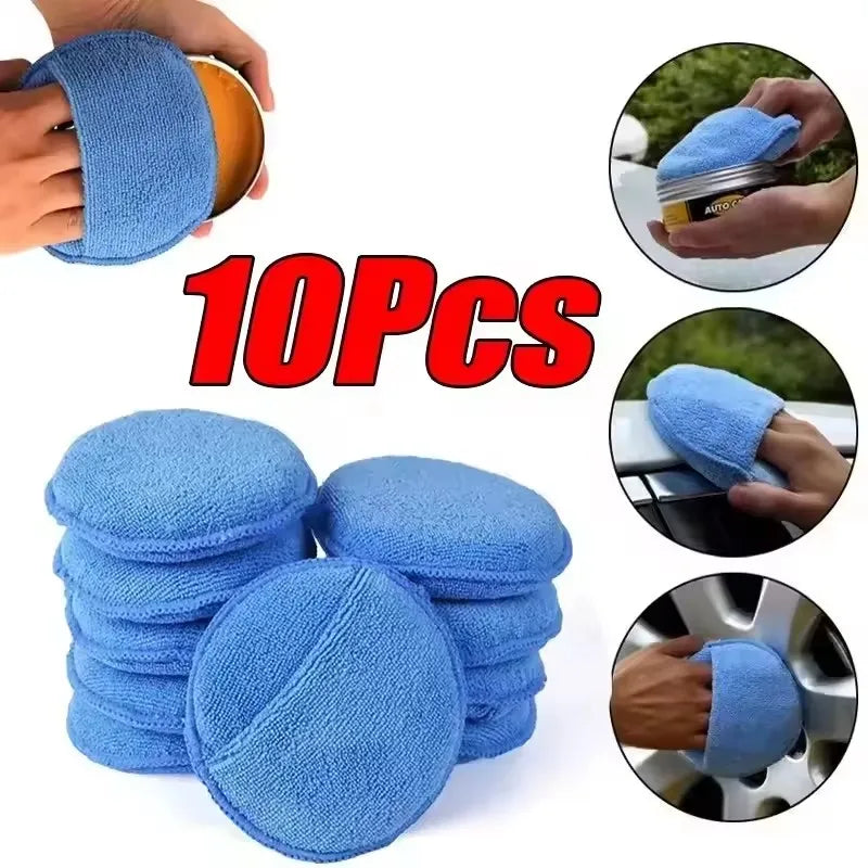 Microfiber Car Polishing Applicator Pads 5-inch Soft Foam Wax Sponges Set