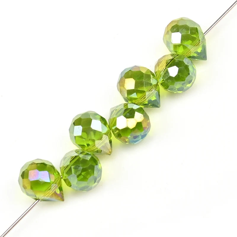 10x8mm Crystal Waterdrop Beads for Jewelry Making Glass Faceted Strawberry Beads