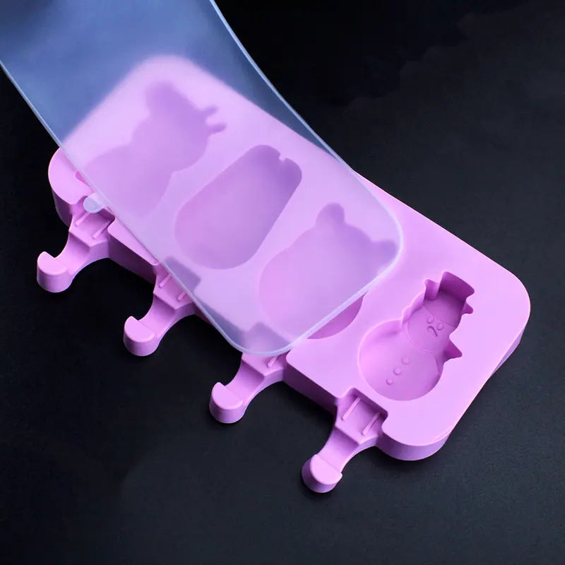 Silicone Ice Pop Mold Set - DIY Frozen Dessert & Cheese Stick Molds
