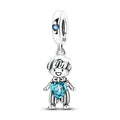 Sterling Silver Charms for Bracelets & Necklaces - Family Mother Girl Beads