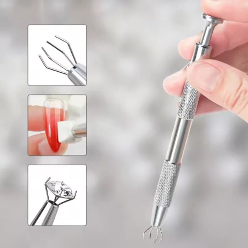 Mini Nail Art Sponge Set with Stainless Steel Clamps - 50pcs Gradient Colors