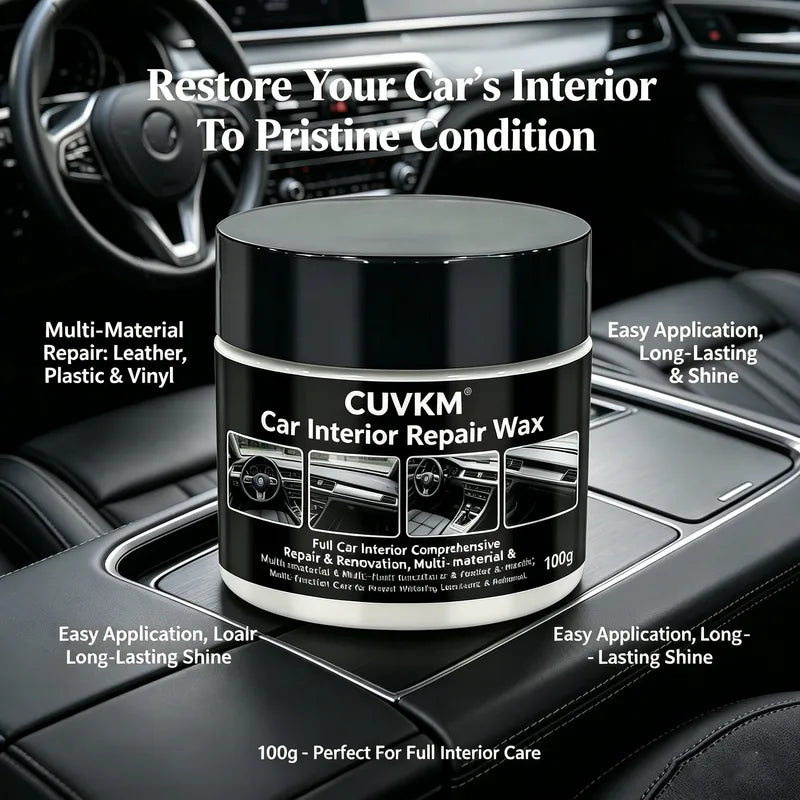 Car Interior Repair Wax - Multi-Material Renovation for Leather and Plastic Surfaces