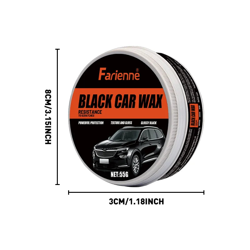 Black Car Wax 55g Nano Polishing Paste Scratch Repair & Hydrophobic Coating