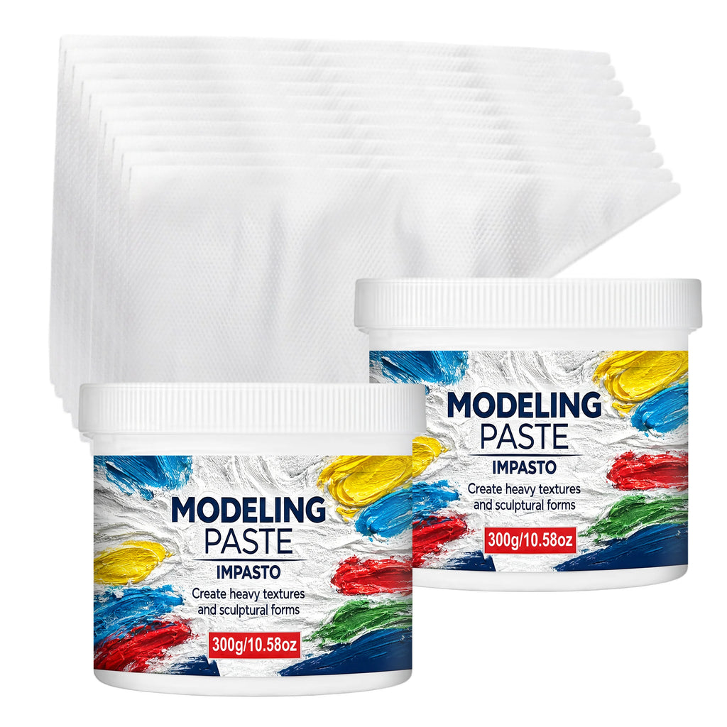 Acrylic Modeling Paste 300g with Piping Bags for 3D Art & Canvas Painting