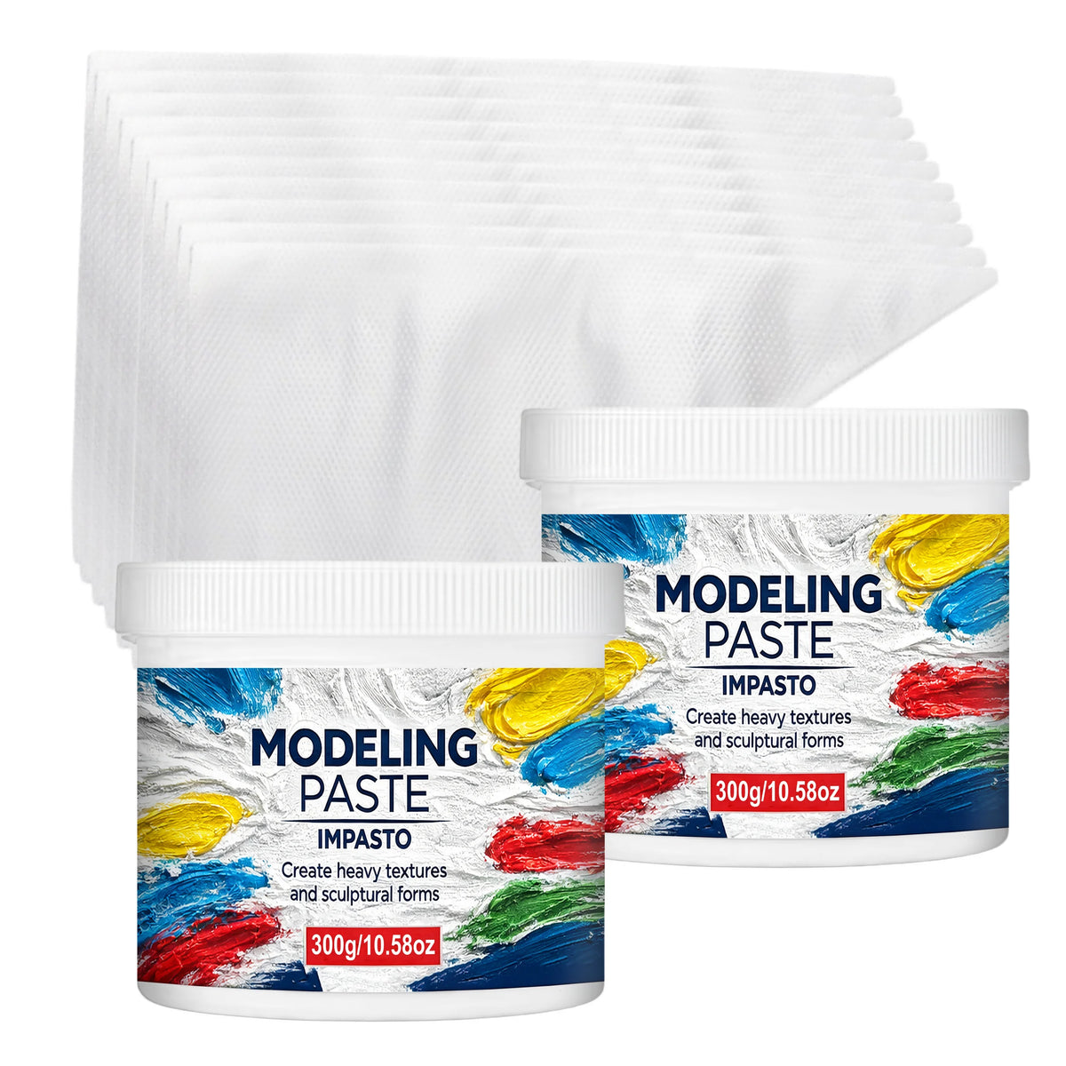 Acrylic Modeling Paste 300g with Piping Bags for 3D Art & Canvas Painting