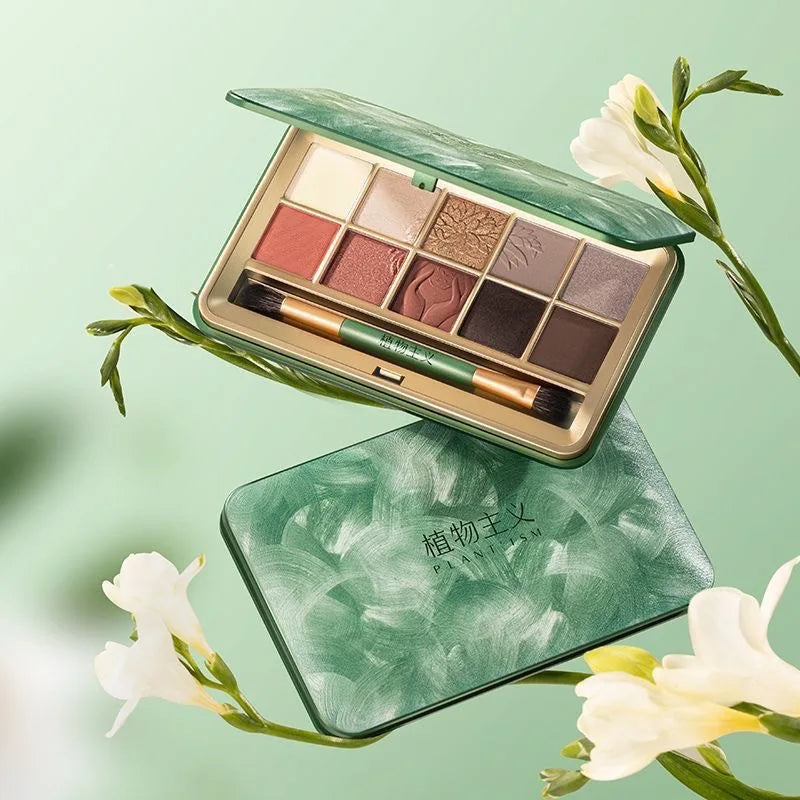 Pigmented Waterproof Eyeshadow Palette with Glitter & Natural Shimmer