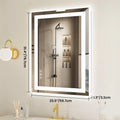 LED Bathroom Vanity Mirror with Anti-Fog and Adjustable Lighting - Wall Mount, 36x24 Inches