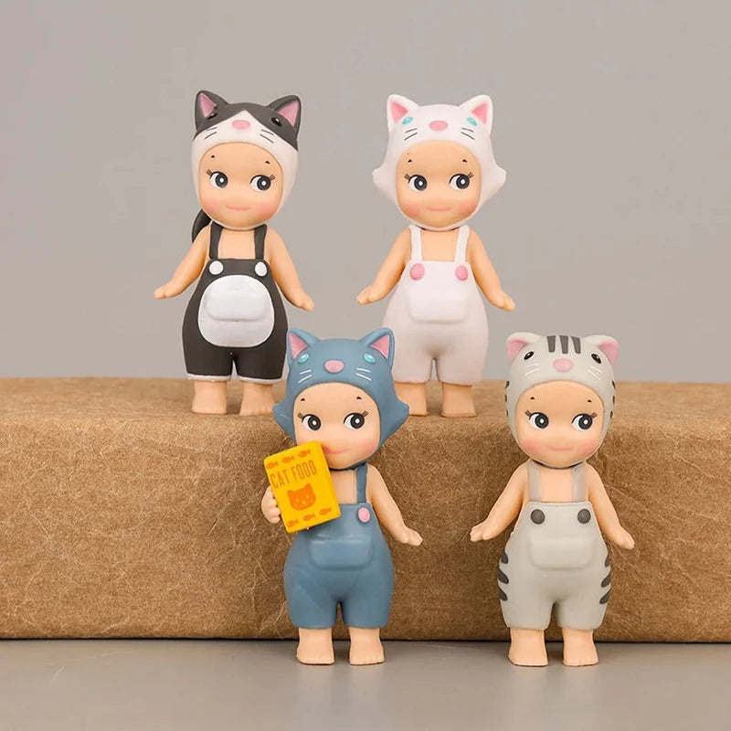 Anime Cat Figure Collectible Toy PVC Model Noodles Landscape Ornament Gift