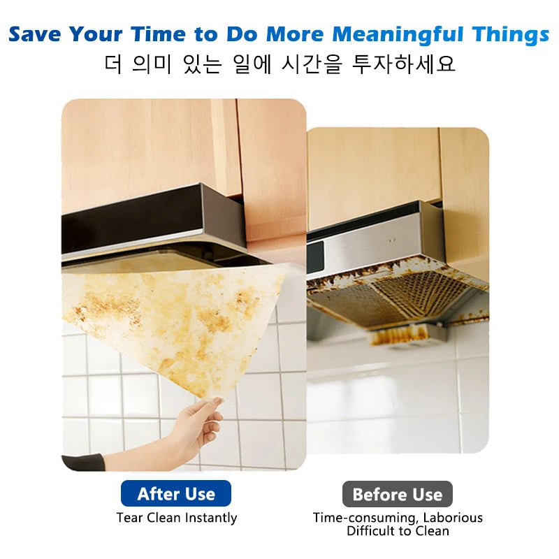 Disposable Range Hood Filter Paper - Oil & Smoke Absorbing Non-Woven Sheets