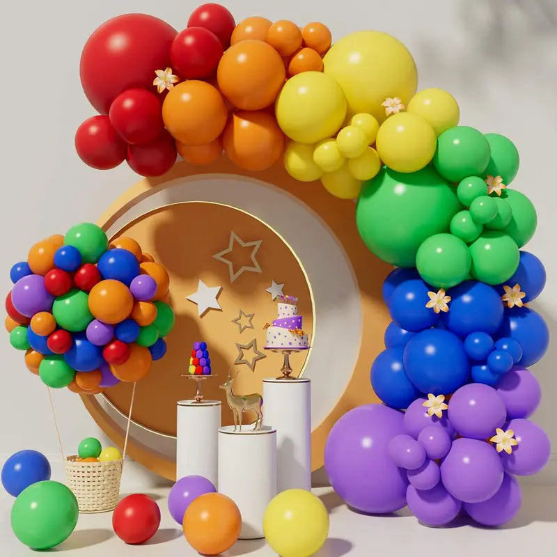 Colorful Rainbow Balloon Garland Arch Kit for Wedding Birthday Kid Baby Shower