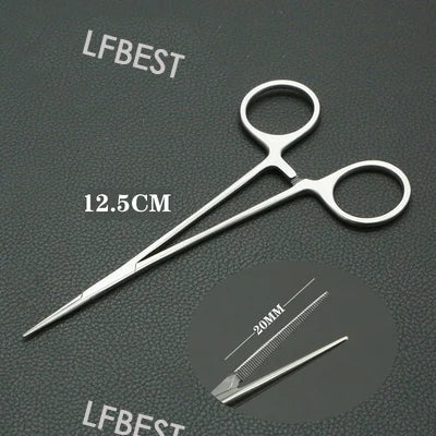 Microvascular Hemostatic Forceps Set - Stainless Steel, 12.5cm, Multiple Colors