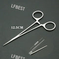 Microvascular Hemostatic Forceps Set - Stainless Steel, 12.5cm, Multiple Colors