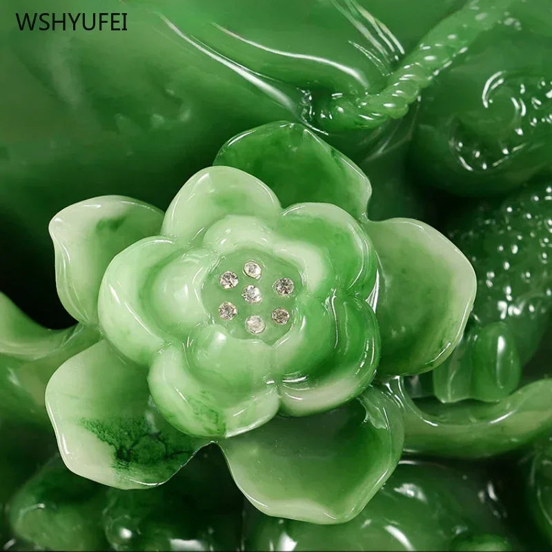 Resin Treasure Golden Toad Sculpture Home Decor Wealth Attracting Ornament