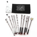 5PCS Makeup Brush Wand Set with Soft Synthetic Bristles & Metal Handles – Portable for Eyeshadow, Powder & Face Makeup