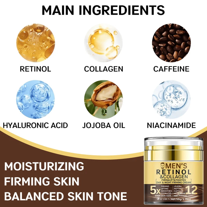Men's Anti-Aging Face Cream with SPF 20 - Firming & Hydrating Moisturizer