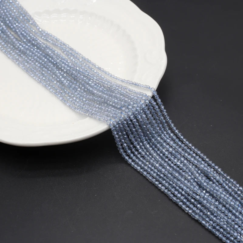 3mm Natural Stone Spinel Color Plated Faceted Spacer Beads for Jewelry Making