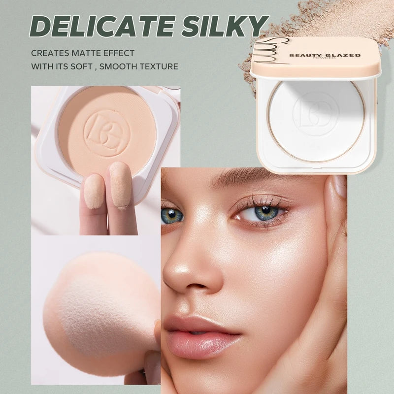 Oil Control Matte Face Powder with Waterproof Finish - Flawless Full Coverage
