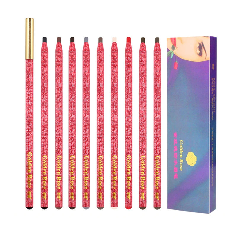 Waterproof Eyebrow Pencil with Microblading Effect and Lip Pencil Set