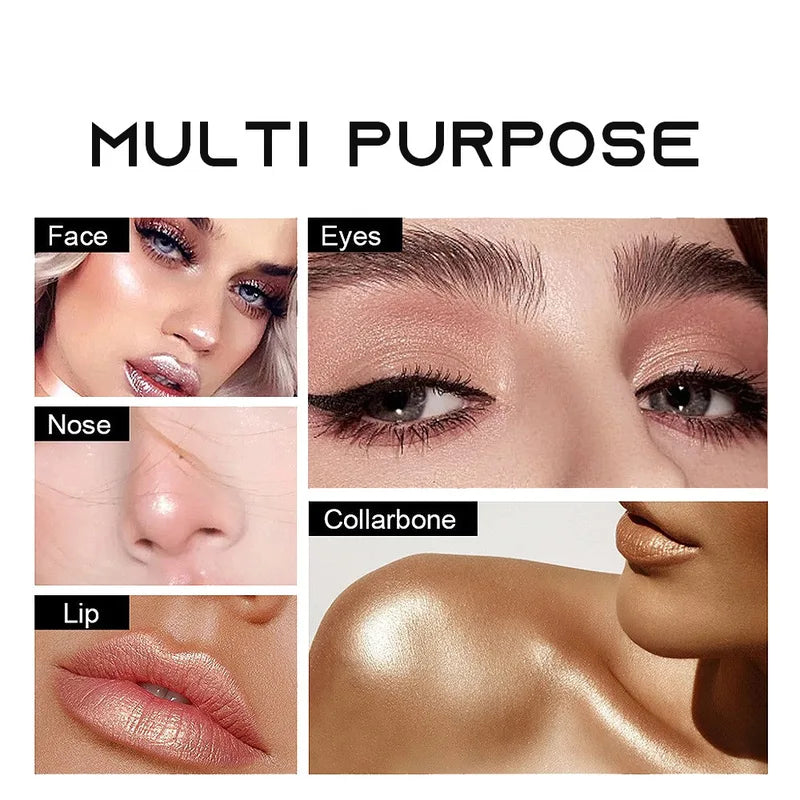 Waterproof Glitter Eyeshadow Stick - Metallic Shimmer, Long-Lasting, All Skin Types