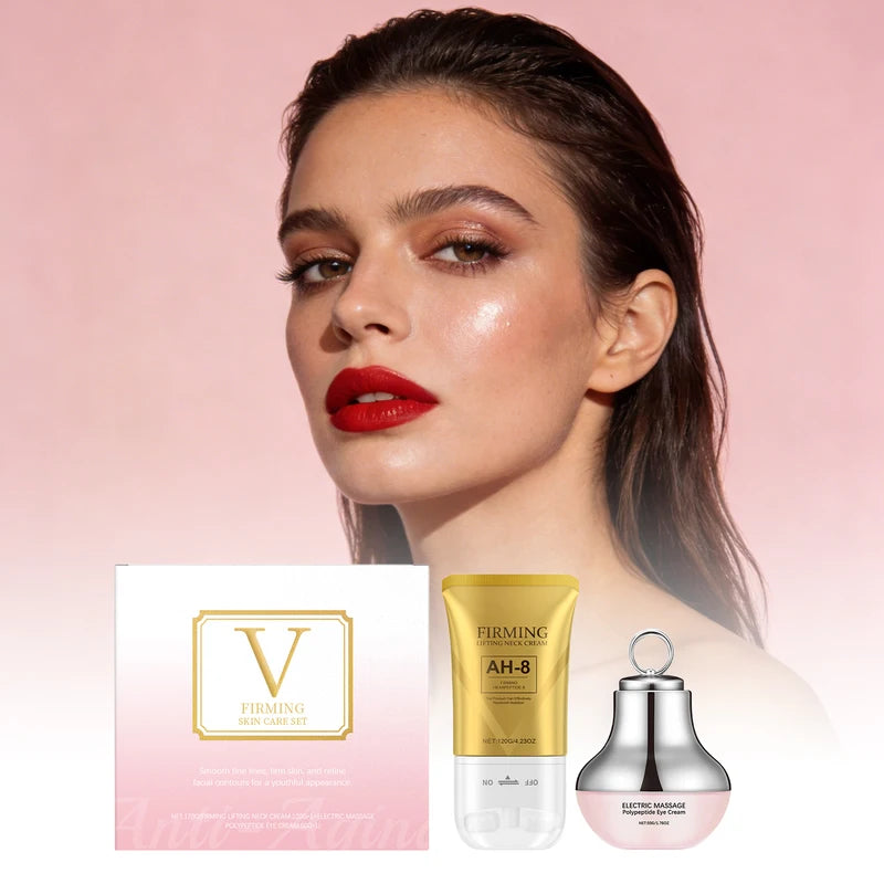 Face Firming Care Kit for Eye and Neck Tightening Anti-Aging Skin Set