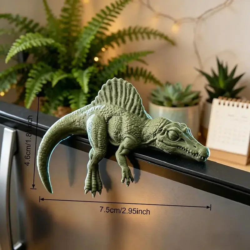 Sleeping T-Rex Monitor Topper Figurines 3D Printed Dinosaur Desk Decor