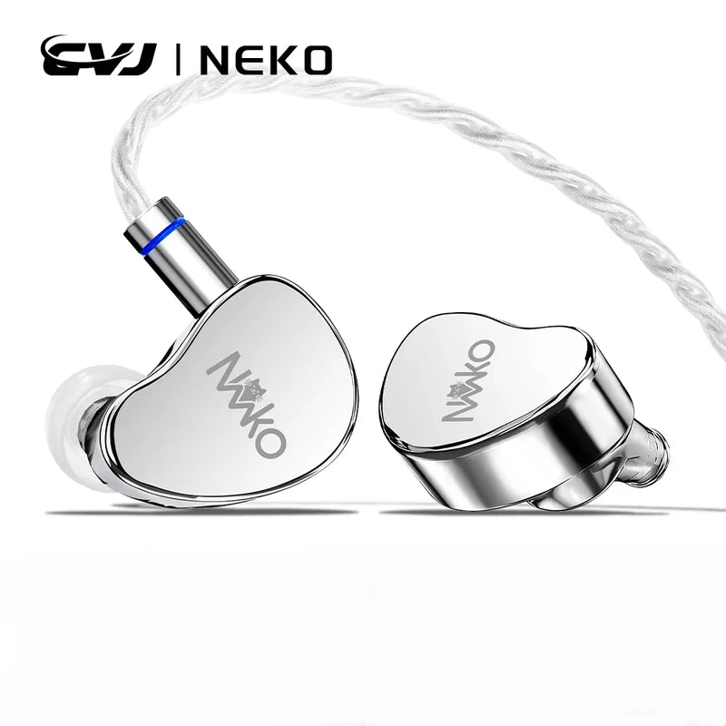 In Ear Monitors Wired Earphones HiFi IEM Silver Plated Cable for Gaming Music