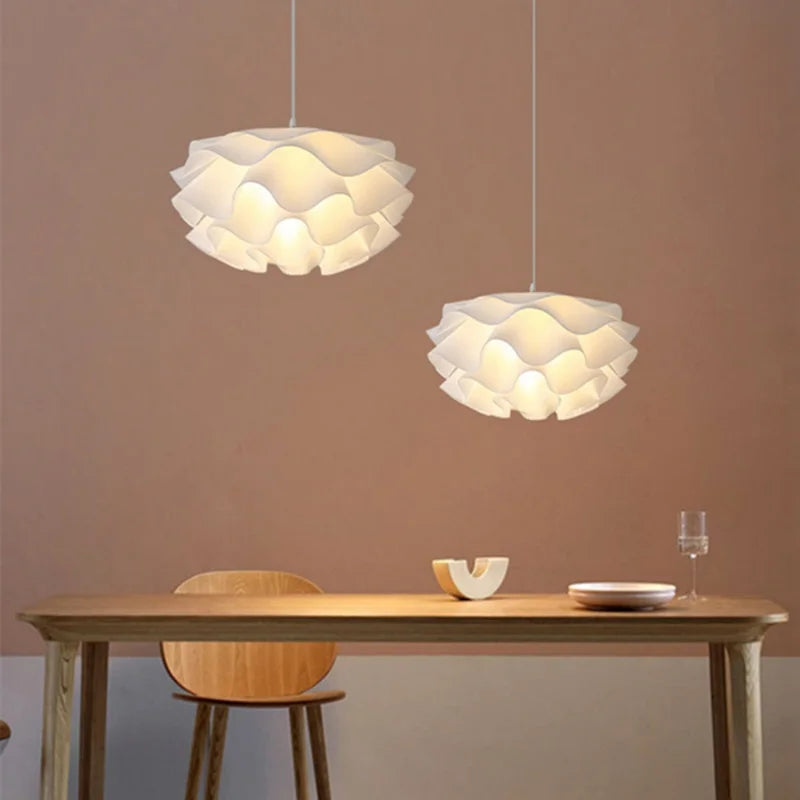 Modern Flower Pendant Light Chandelier for Living Room Bedroom Adjustable Height Ambient Lighting