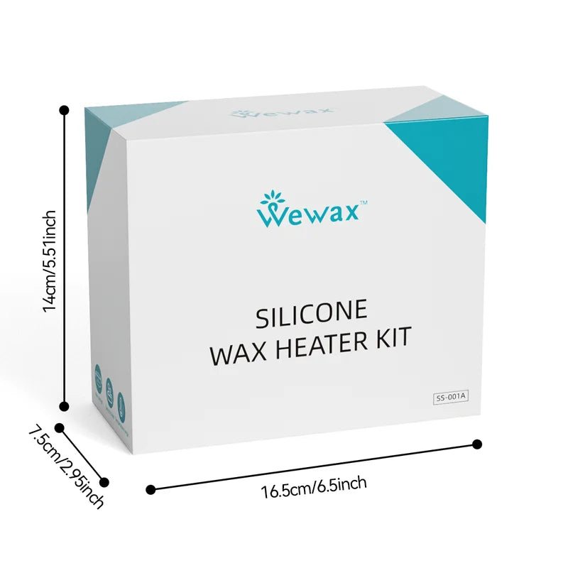 Foldable Silicone Wax Heater Kit 35Pcs with Hard Wax Beans for Full Body Hair Removal - US Plug