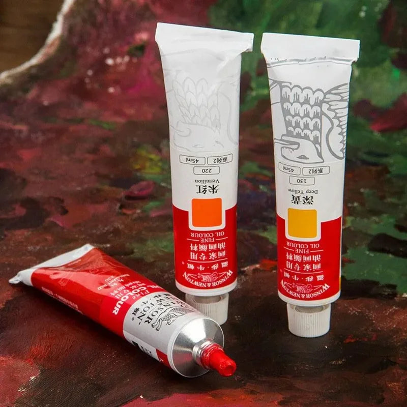 Oil Paint Set 45ml - Professional Art Supplies for Canvas, Wood, Paper