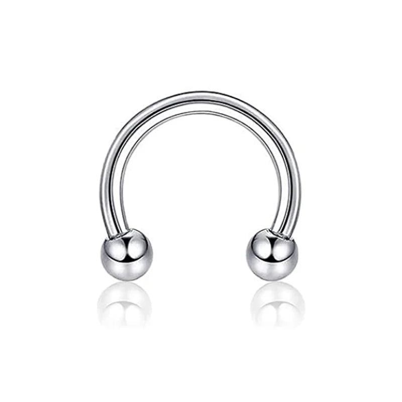 Multiple Styles Body Jewelry Set - Septum Nose Hoop & Lip Labret Earrings