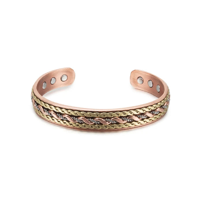 Magnetic Copper Bracelet Adjustable Men Women Health Jewelry - Resizable Cuff Bangles