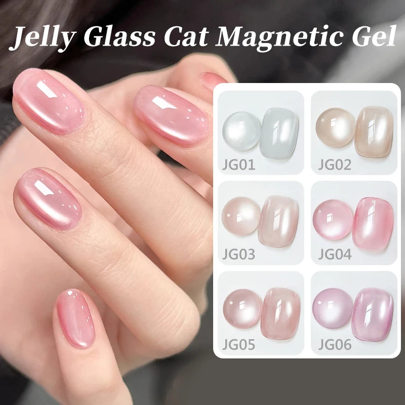 Magnetic Gel Nail Polish with Glitter Effect - Semi-Permanent UV LED Varnish