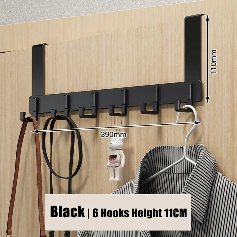 6-Piece Over-the-Door Clothes Hooks Set - Multi-Color Home Organizer Rack