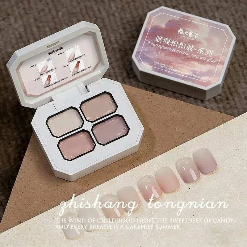 Multi-Color Nail Art Gel Set - Nude Gradient Painting for Semi-Permanent UV Nails