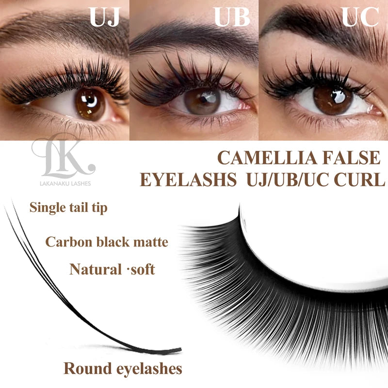 Russian Volume Eyelash Extensions Fluffy Fans with Adhesive - Premade Lash Fans