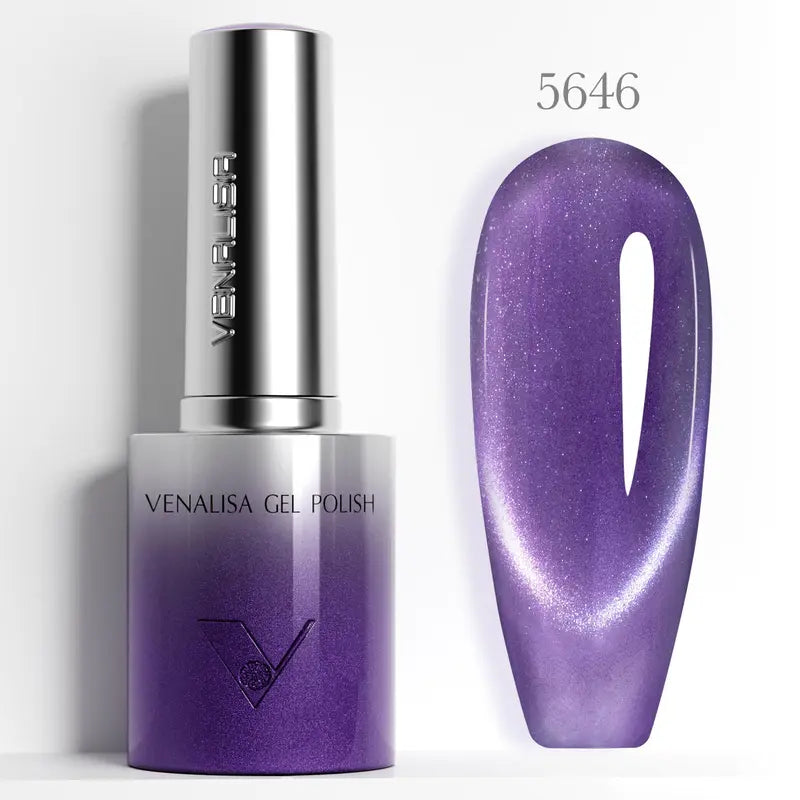 HEMA Free Gel Nail Polish 10ml - Long-Lasting Cat Eye & Glitter Varnish