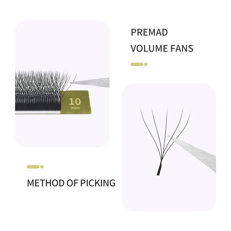 W Shape Lash Extensions - Premade Volume Fans for Eyelash Extensions