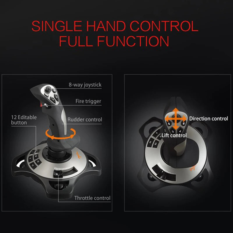 Simulated Flight Controller with Vibration for PC Gaming - PXN-2113 PRO